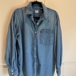 Levi's Light Blue Denim Button-Up Shirt